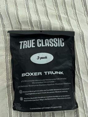 True Classic Black 2 Pack Boxer Trunk